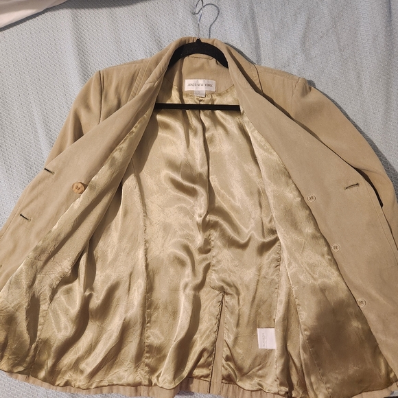 Jones New York Lime Green Silk Jacket Blazer Size Medium - Picture 7 of 9